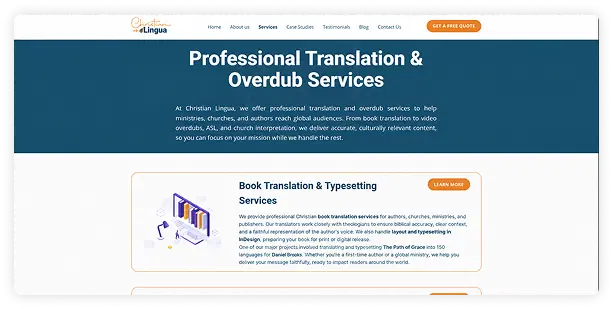 Christian Lingua platform screenshot 3