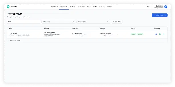 FlixOrder platform screenshot 5