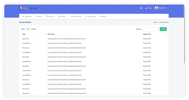 HolyReads platform screenshot 4
