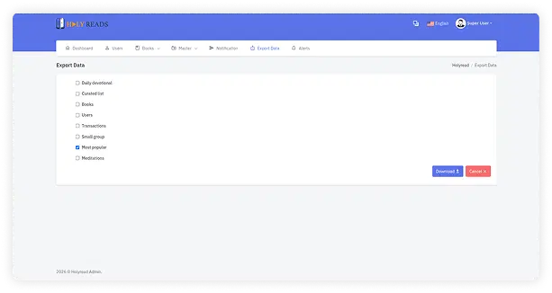 HolyReads platform screenshot 5