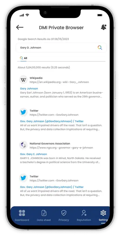 Deletemyinfo app screen 6