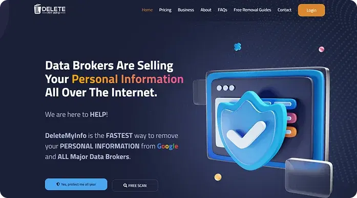 Deletemyinfo product screenshot