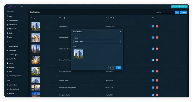 Alinea platform screenshot 3