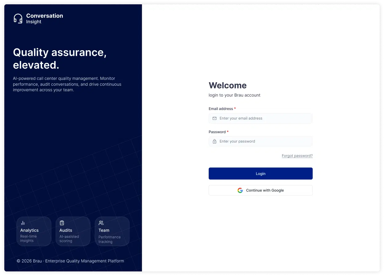 Conversation Insights platform screenshot