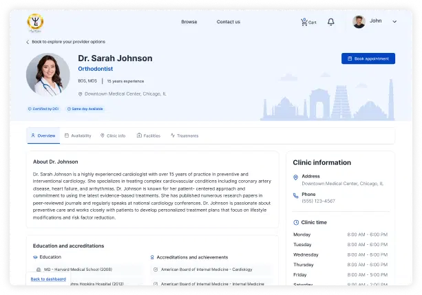 DentalVoyage platform screenshot 3
