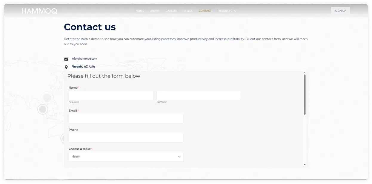 Hammoq platform screenshot