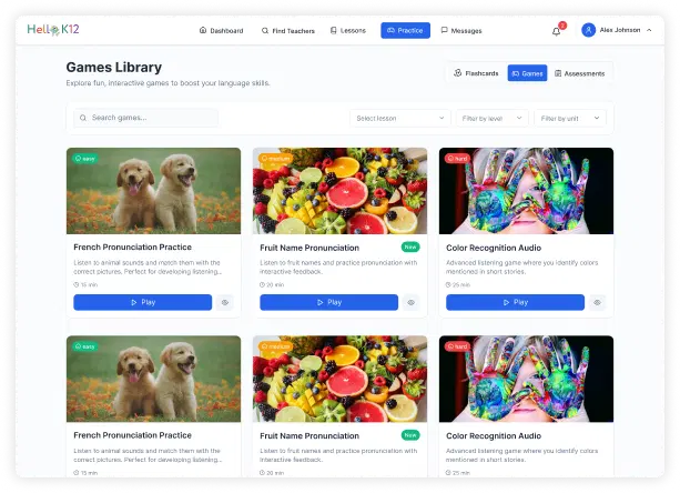 HelloK12 platform screenshot 2