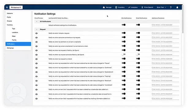 LabSpend platform screenshot 3