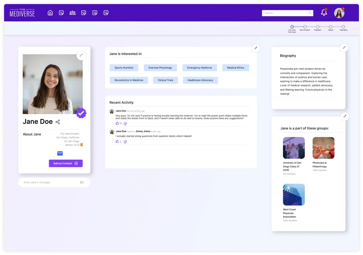 The Mediverse platform screenshot