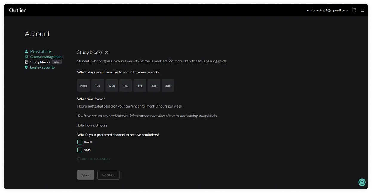 Outlier platform screenshot