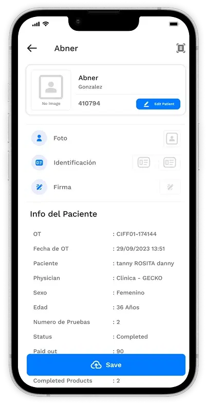 CIFF Laboratorio app screen 6