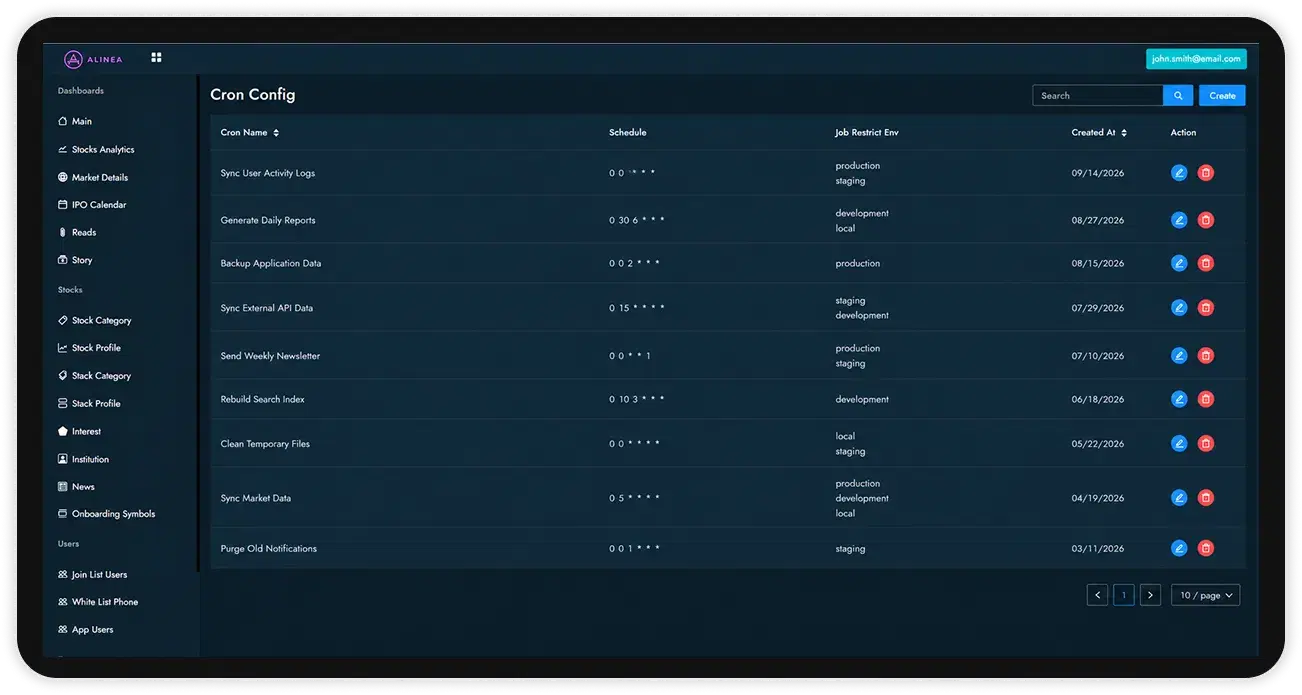 Alinea app screen 4