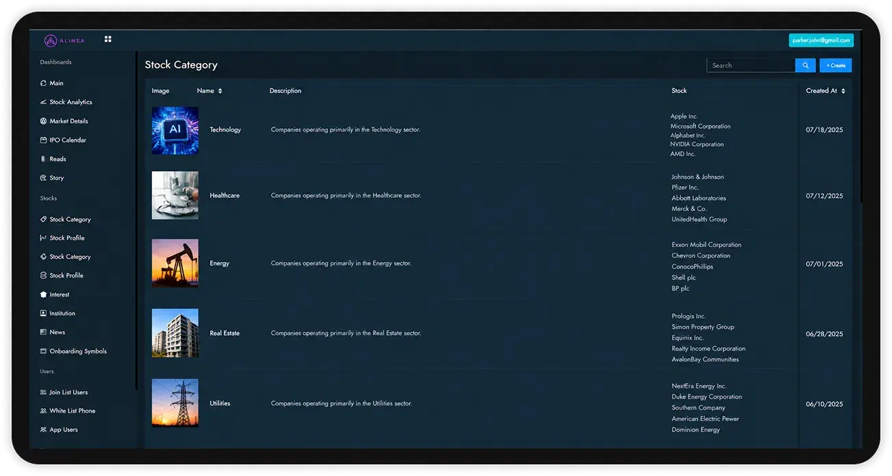 Alinea app screen 7