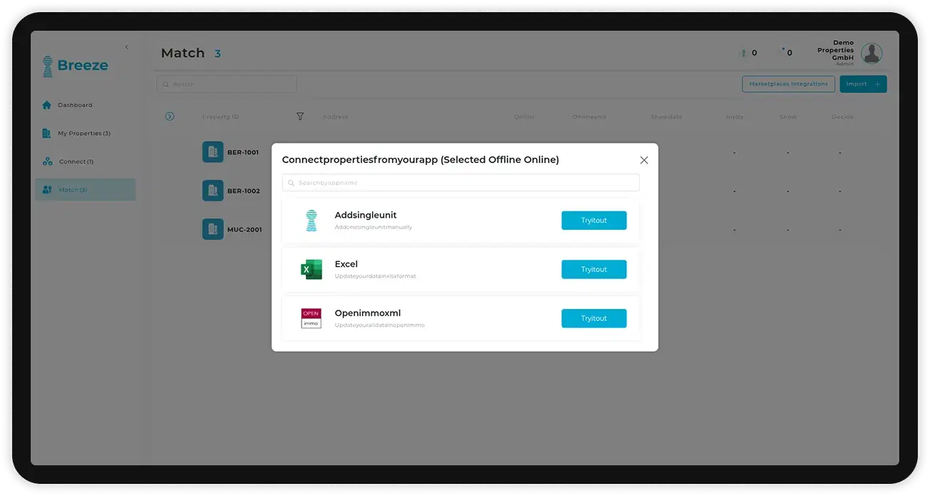 Breeze app screen 2