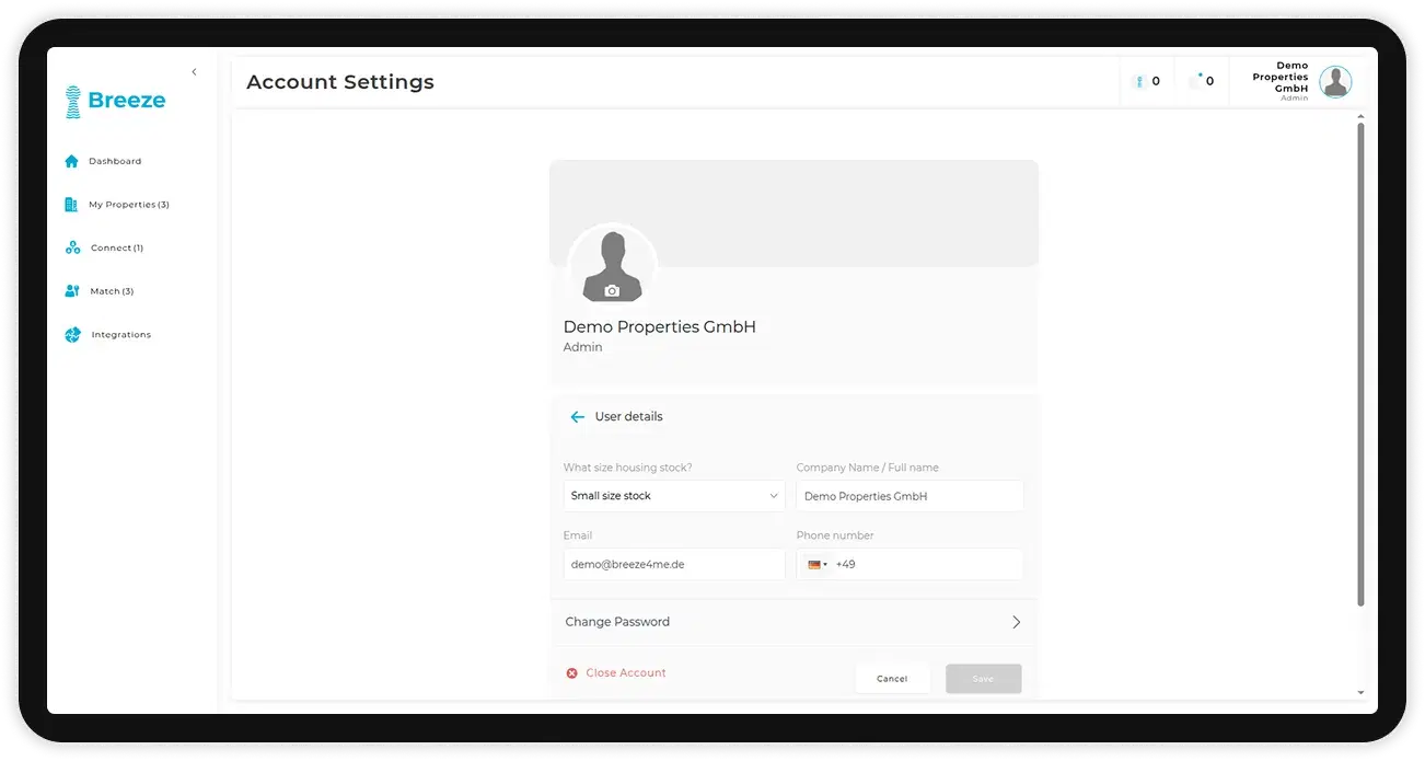 Breeze app screen 3