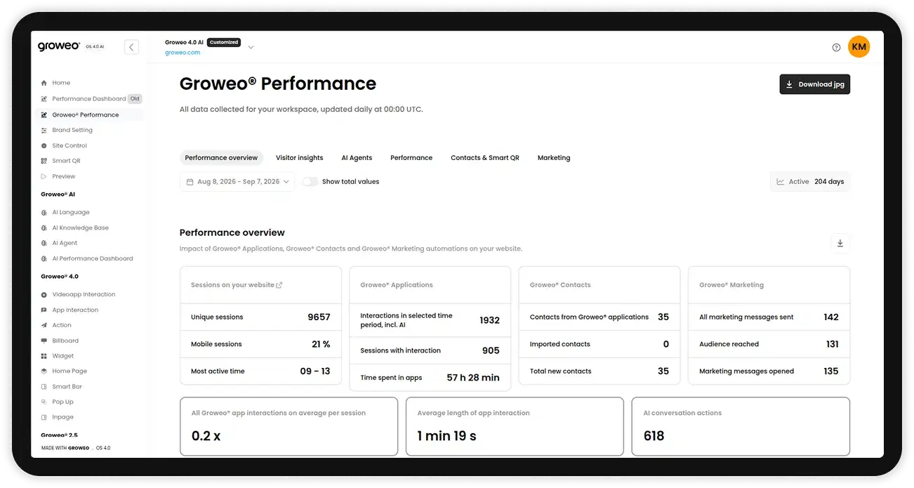 Groweo app screen 5