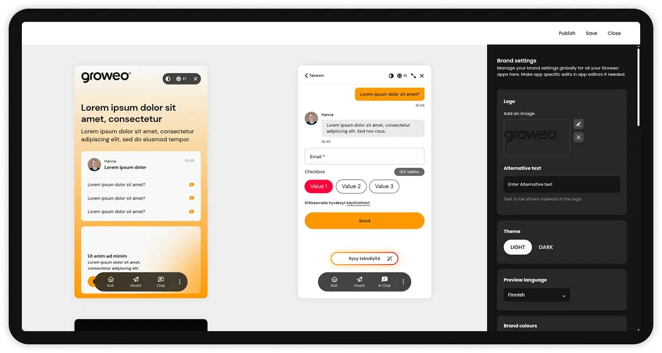 Groweo app screen 6