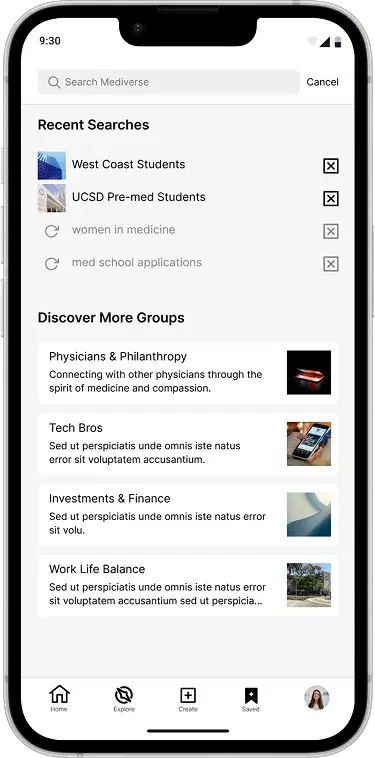The Mediverse app screen 2