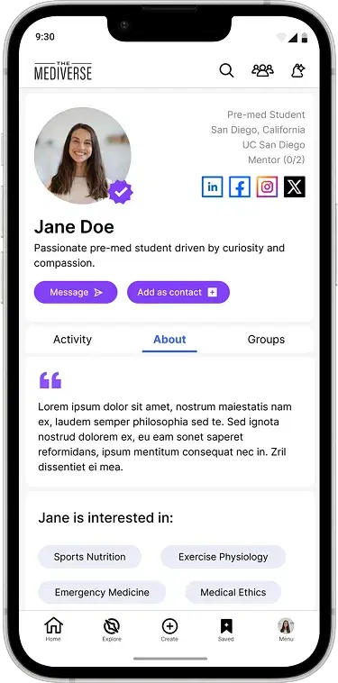 The Mediverse app screen 6